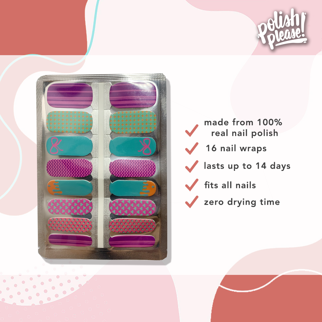 TIPSY NAIL WRAPS by Polish Please - Pop Art
