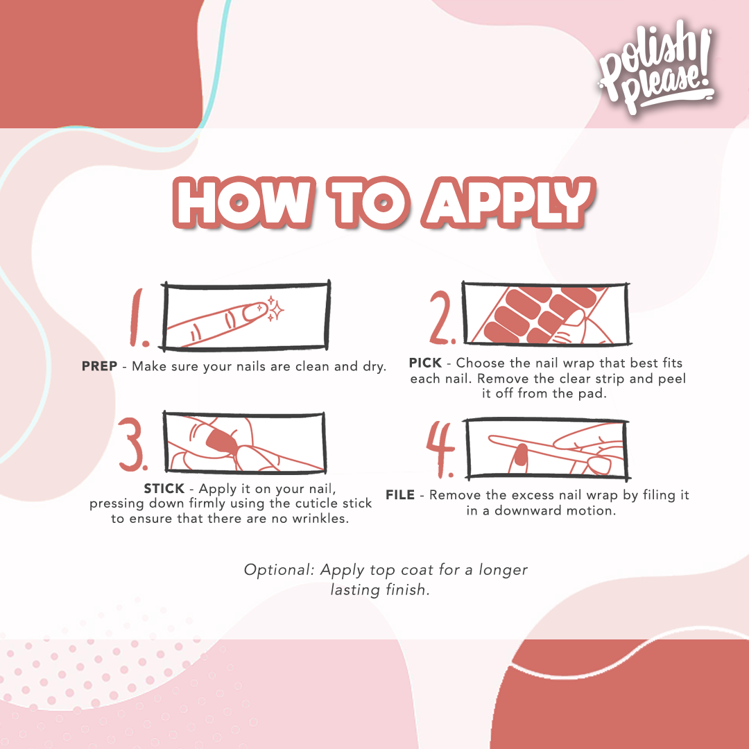 TIPSY NAIL WRAPS by Polish Please - Ruby