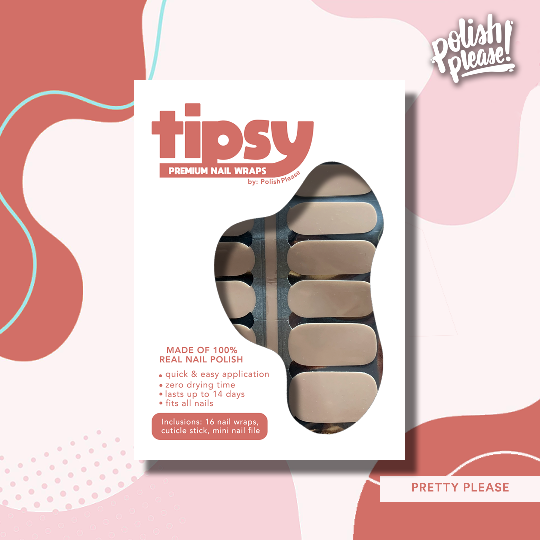 TIPSY NAIL WRAPS by Polish Please - Pretty Please