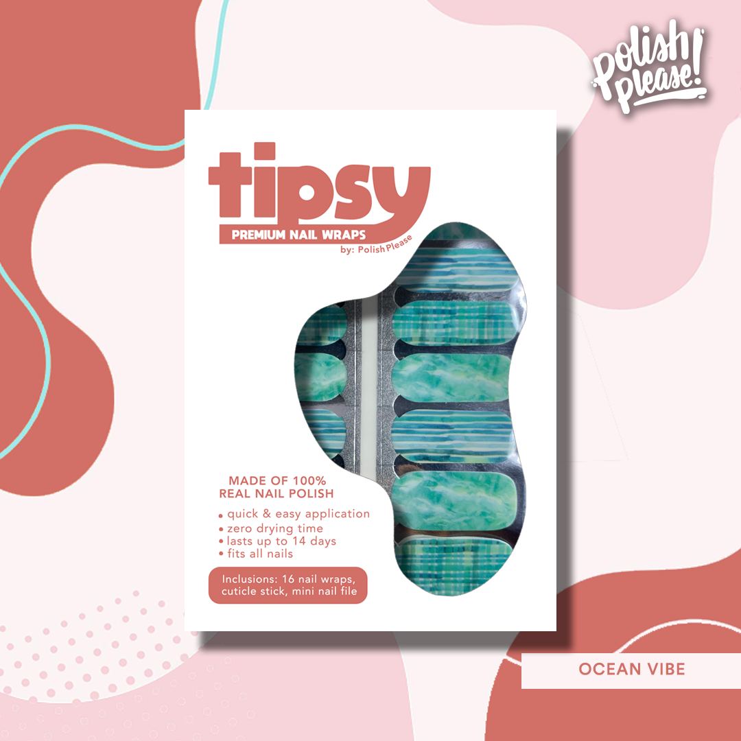TIPSY NAIL WRAPS by Polish Please - Ocean Vibe