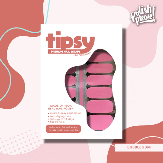 TIPSY NAIL WRAPS by Polish Please - Bubblegum