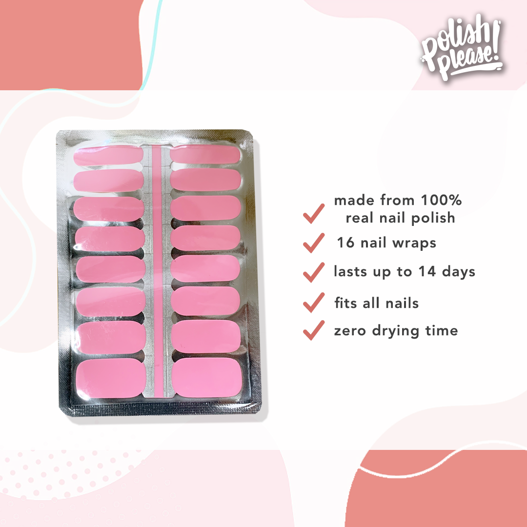 TIPSY NAIL WRAPS by Polish Please - Bubblegum
