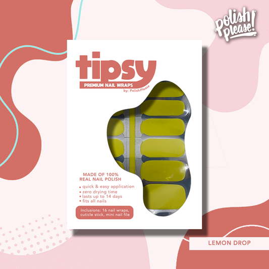 TIPSY NAIL WRAPS by Polish Please - Lemon Drop