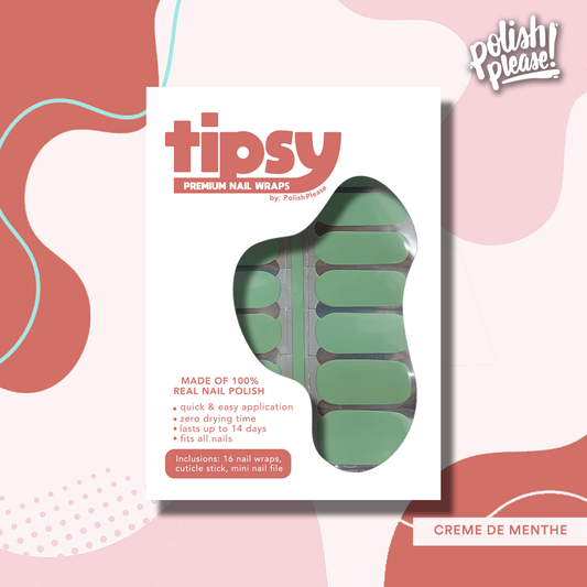 TIPSY NAIL WRAPS by Polish Please - Creme De Menthe