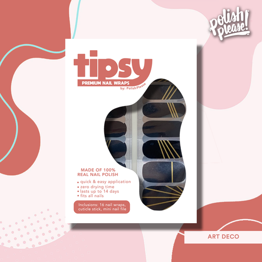 TIPSY NAIL WRAPS by Polish Please - Art Deco