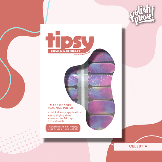 TIPSY NAIL WRAPS by Polish Please - Celestia