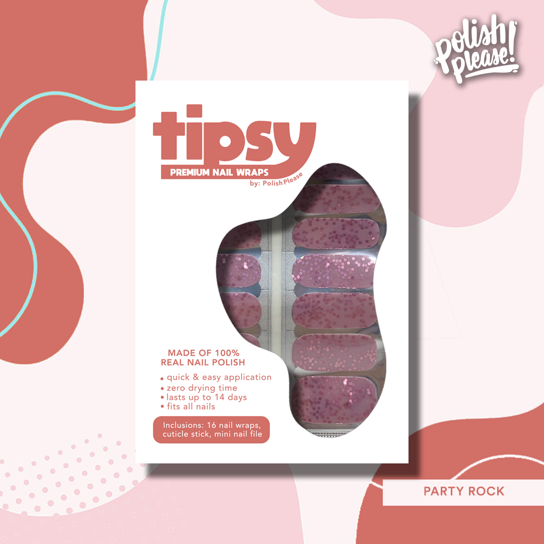 TIPSY NAIL WRAPS by Polish Please - Party Rock