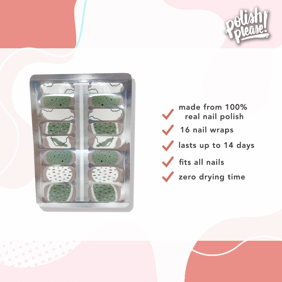 TIPSY NAIL WRAPS by Polish Please - Nature