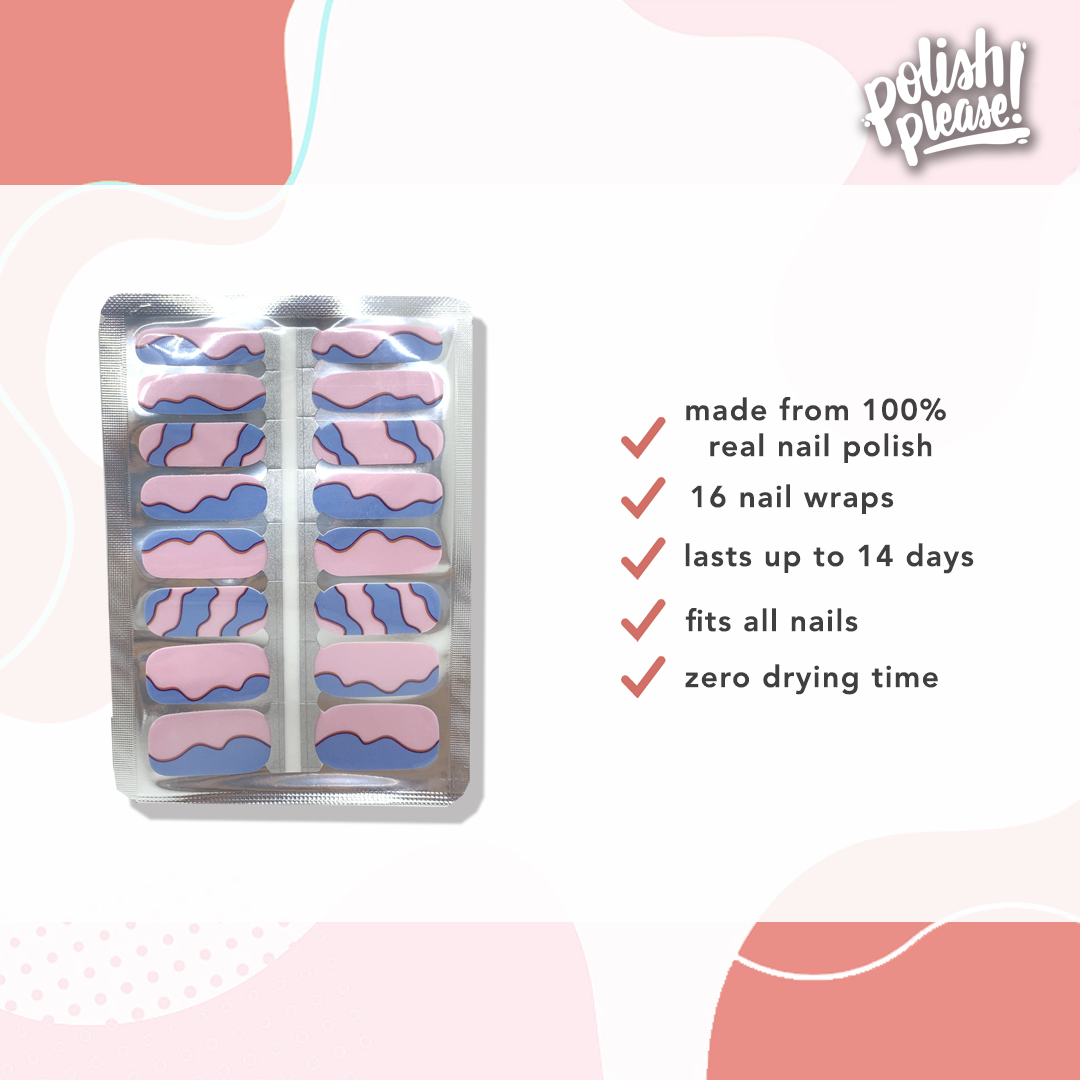 TIPSY NAIL WRAPS by Polish Please - Two Face