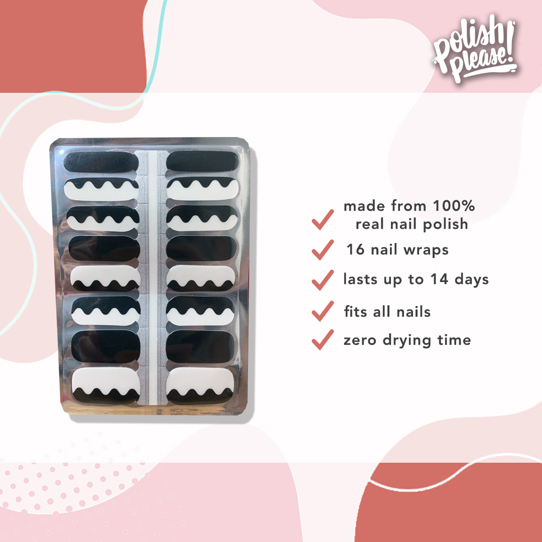 TIPSY NAIL WRAPS by Polish Please - Yin Yang
