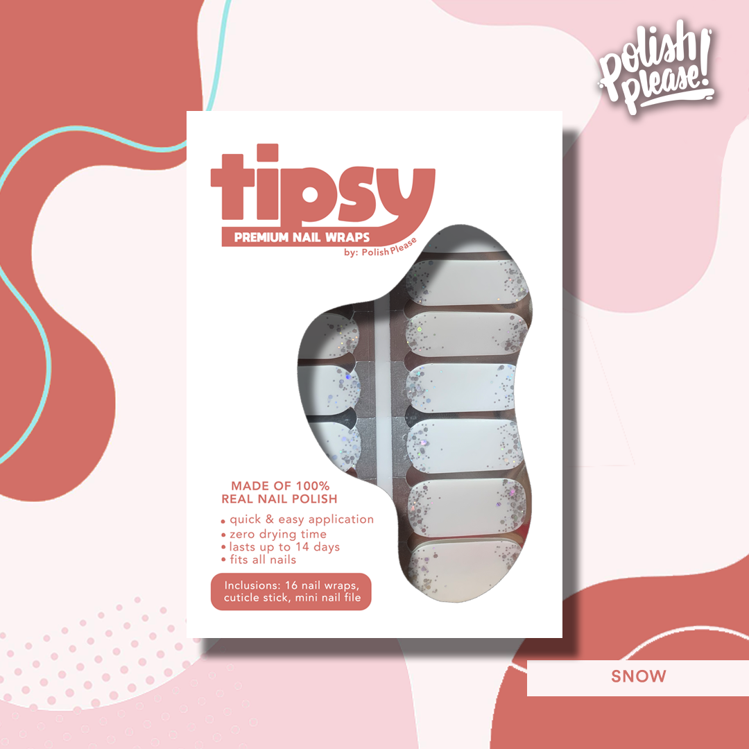 TIPSY NAIL WRAPS by Polish Please - Snow