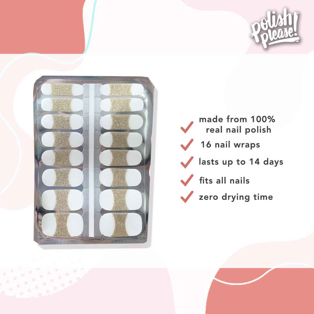 TIPSY NAIL WRAPS by Polish Please - Gold Digger