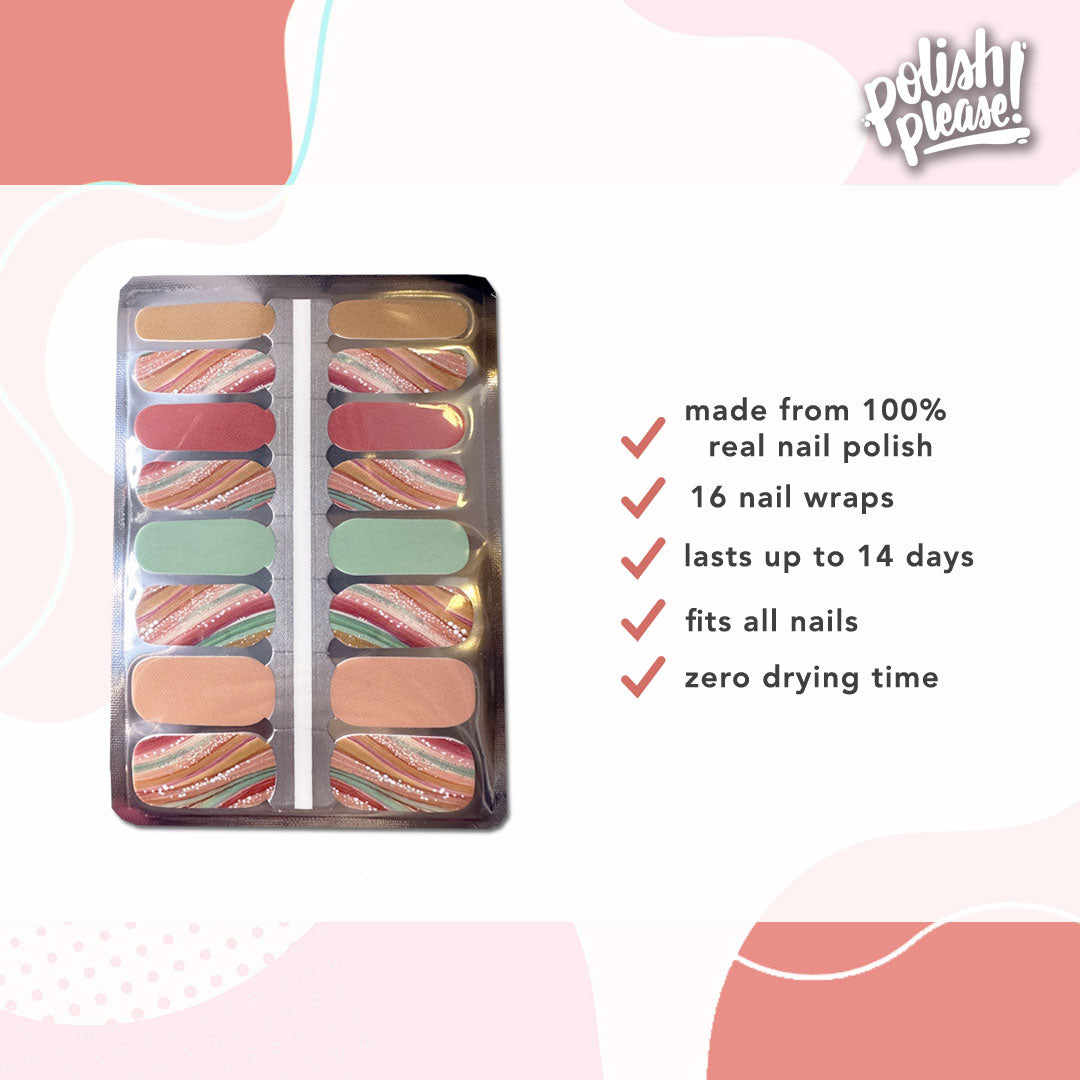 TIPSY NAIL WRAPS by Polish Please - The Eighties