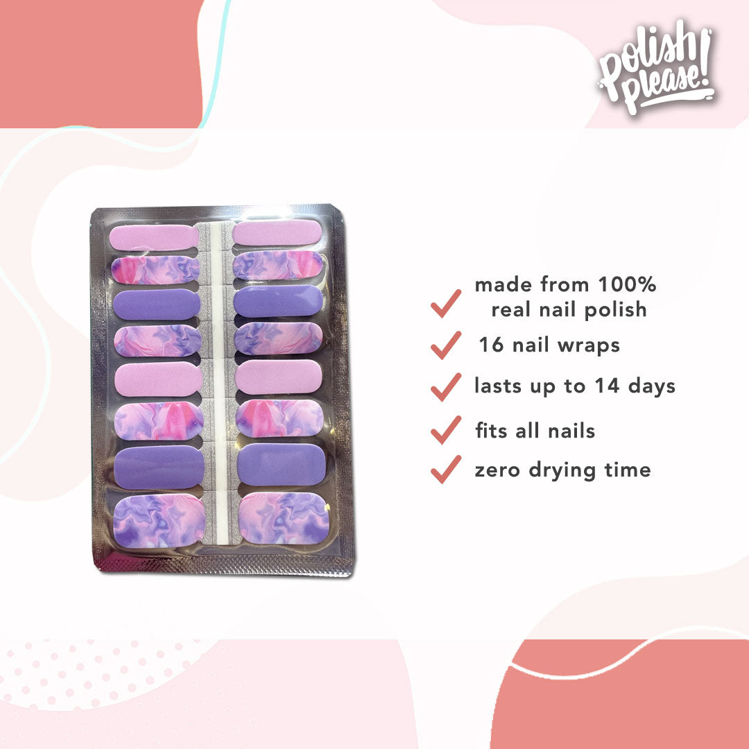 TIPSY NAIL WRAPS by Polish Please - Aurora