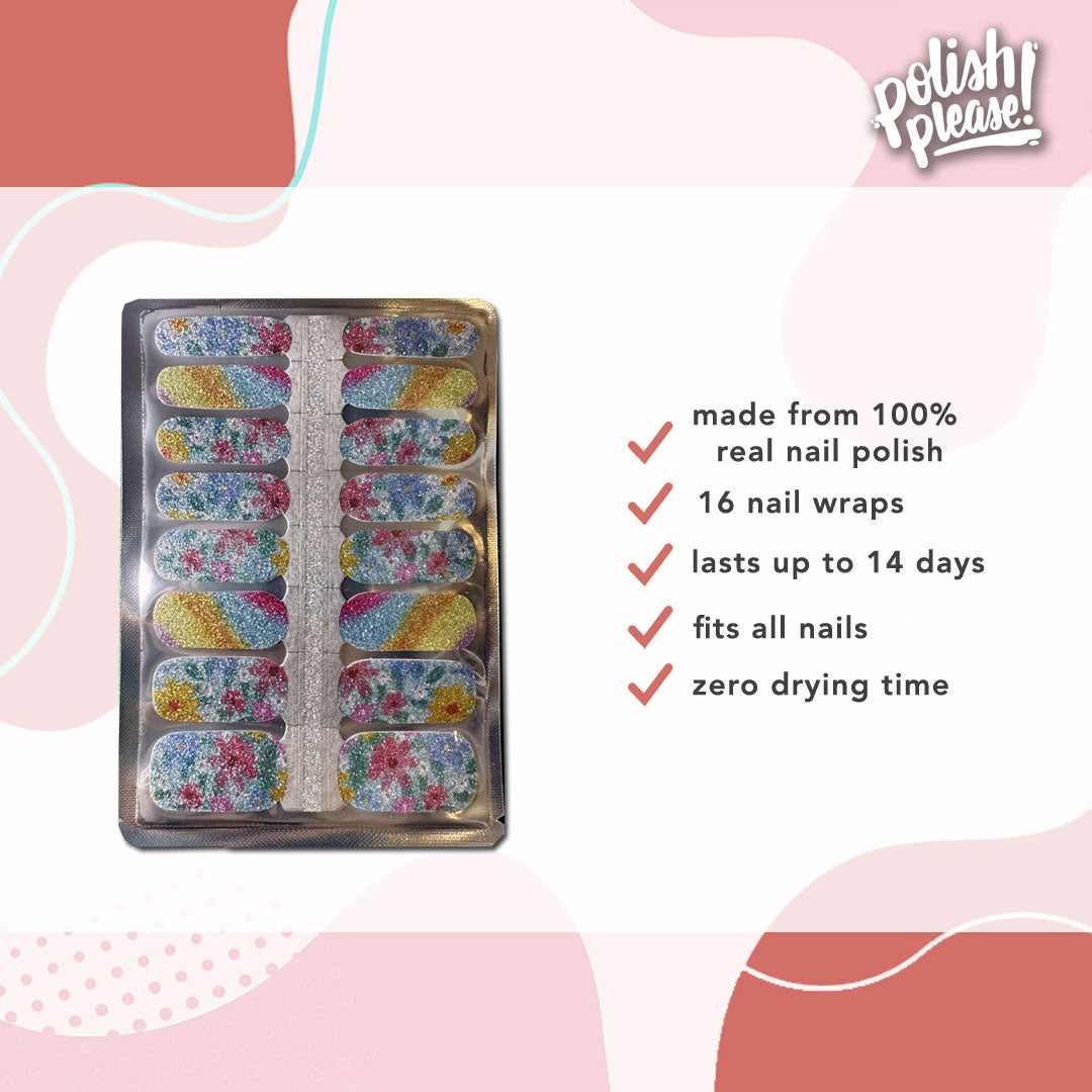 TIPSY NAIL WRAPS by Polish Please - 60's Glam