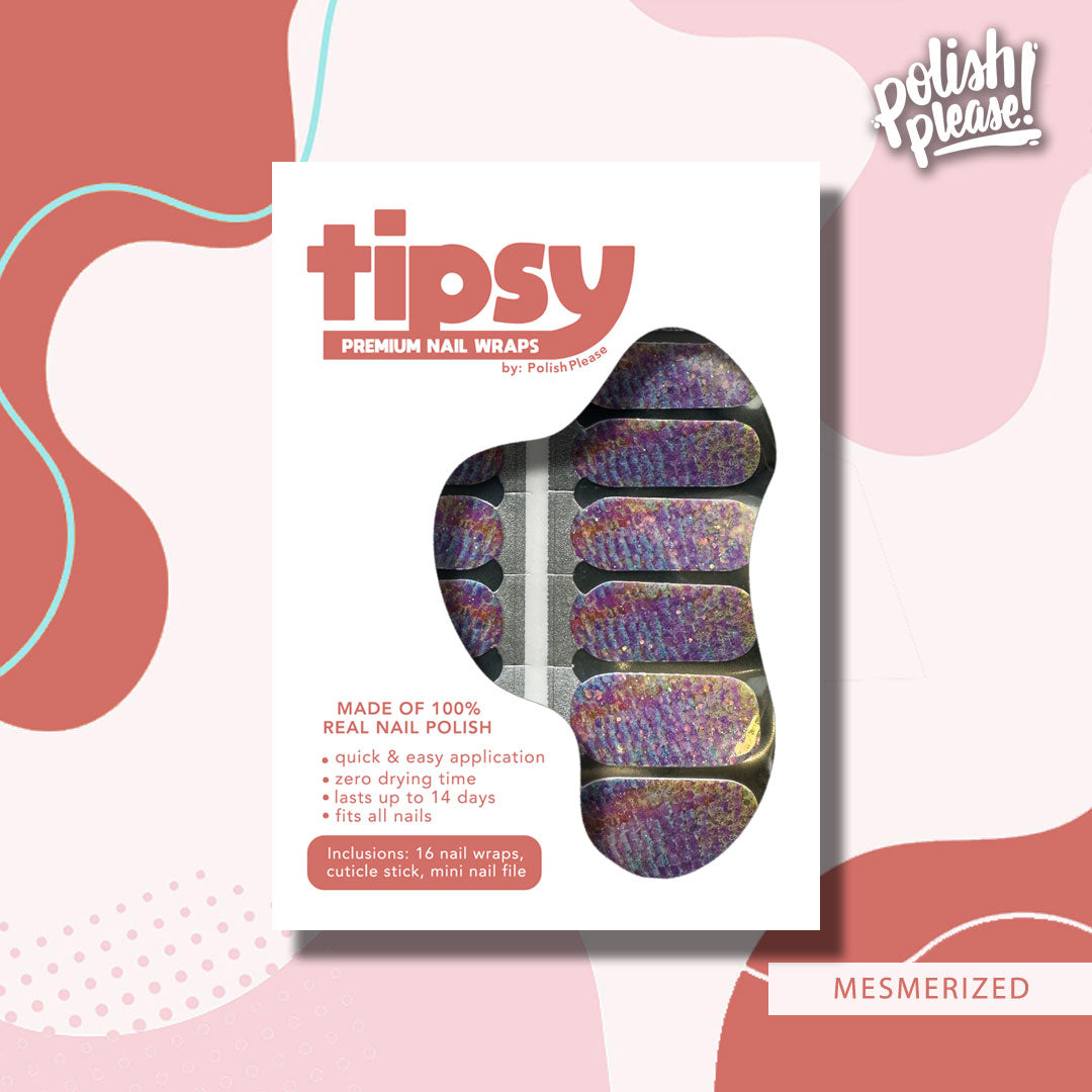 TIPSY NAIL WRAPS by Polish Please - Mesmerized