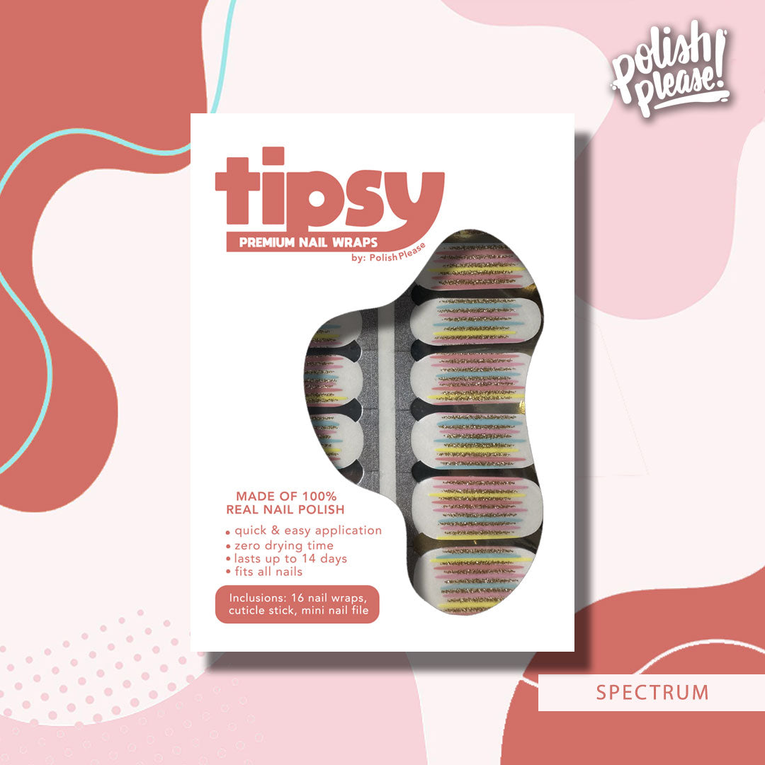 TIPSY NAIL WRAPS by Polish Please - Spectrum