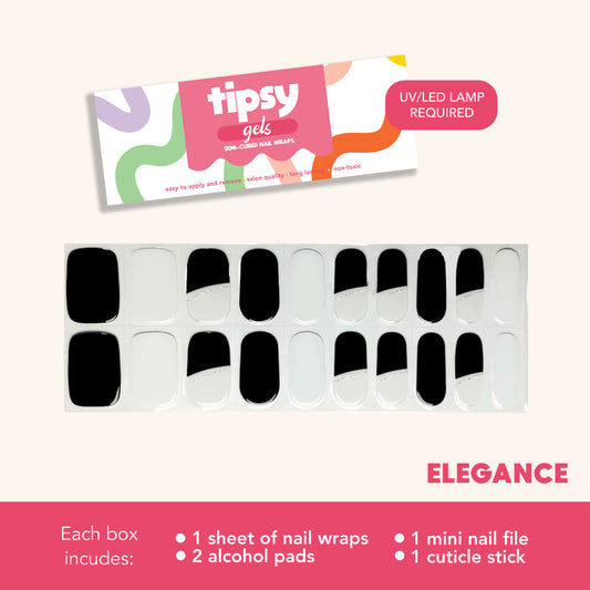 Elegance (Tipsy Gels Semi-Cured Nail Wraps)