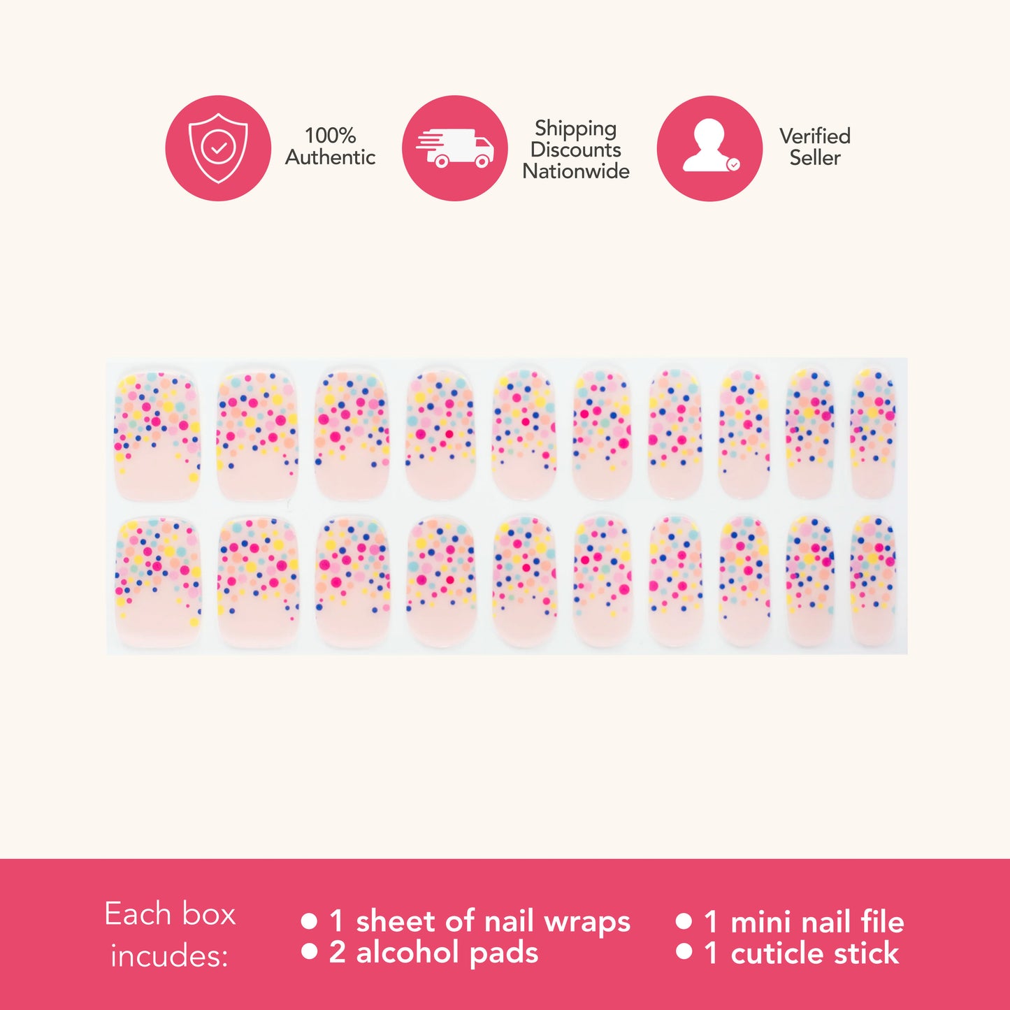 Birthday (Tipsy Gels Semi-Cured Nail Wraps)