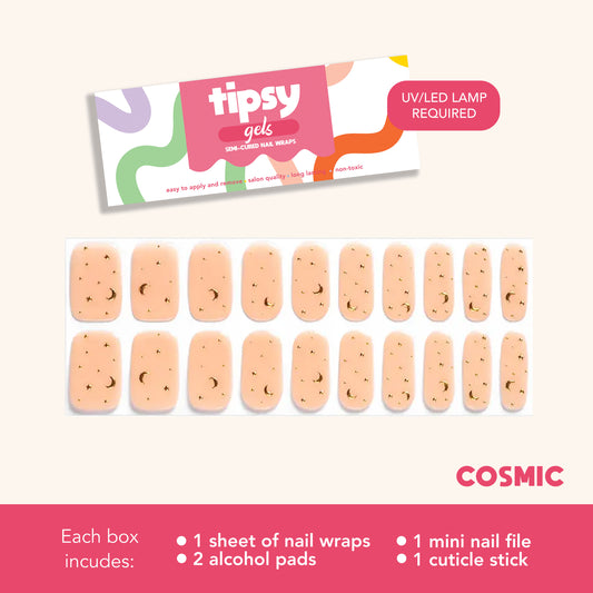 Cosmic (Tipsy Gels Semi-Cured Nail Wraps)