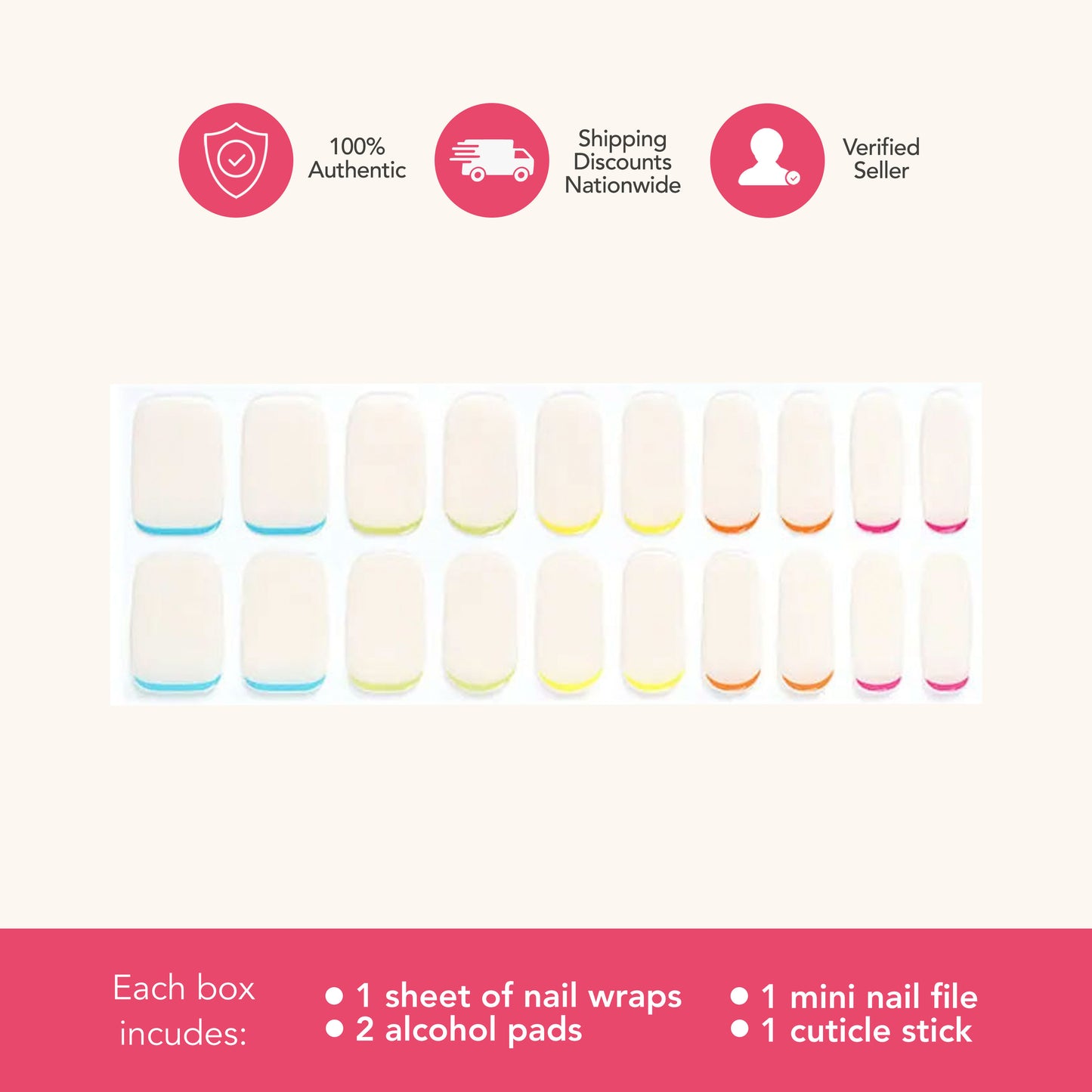 Hint of Color (Tipsy Gels Semi-Cured Nail Wraps)