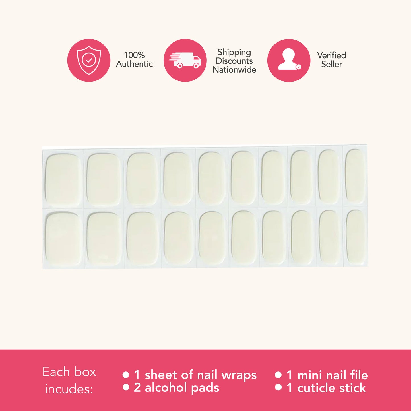 Pearl (Tipsy Gels Semi-Cured Nail Wraps)