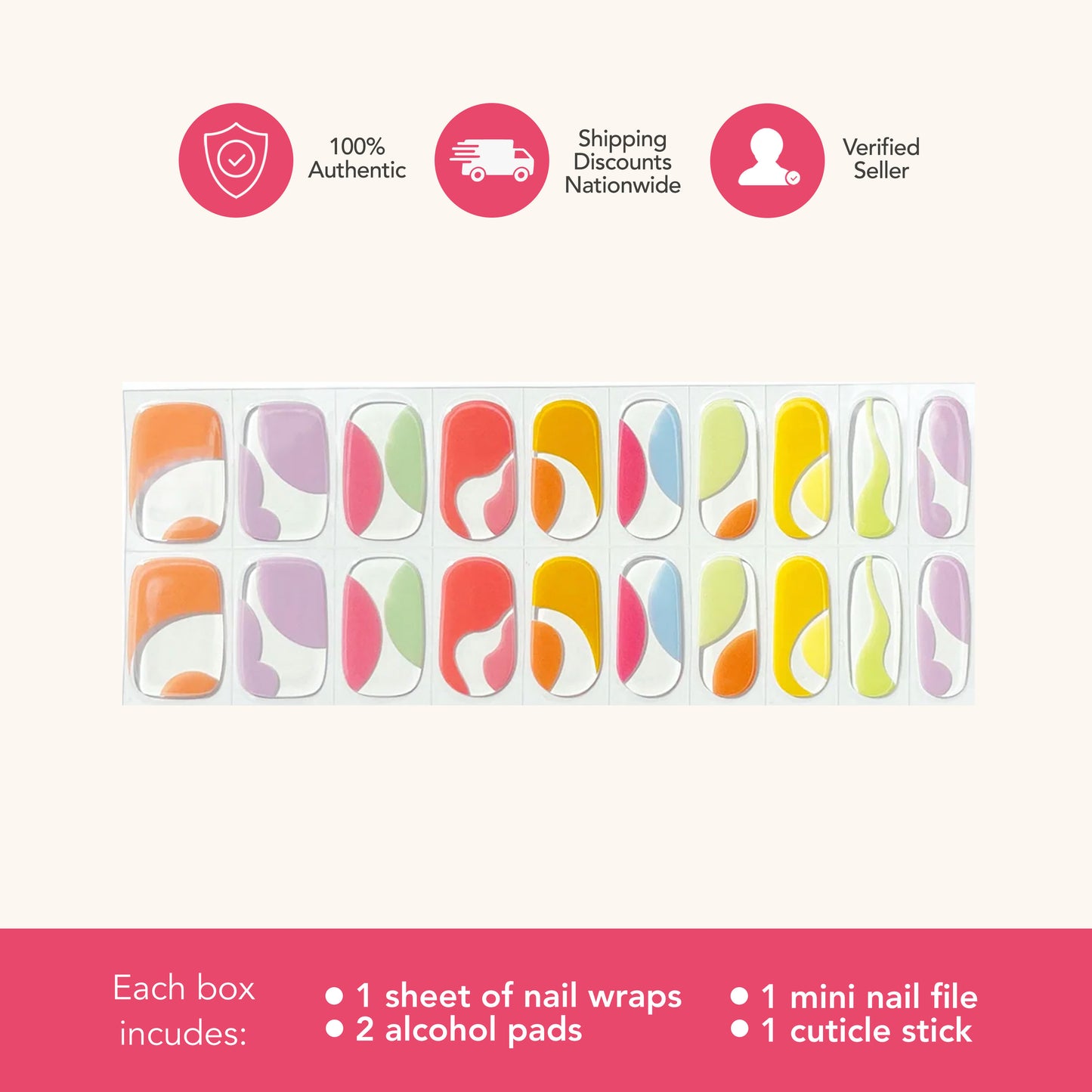 Artsy (Tipsy Gels Semi-Cured Nail Wraps)
