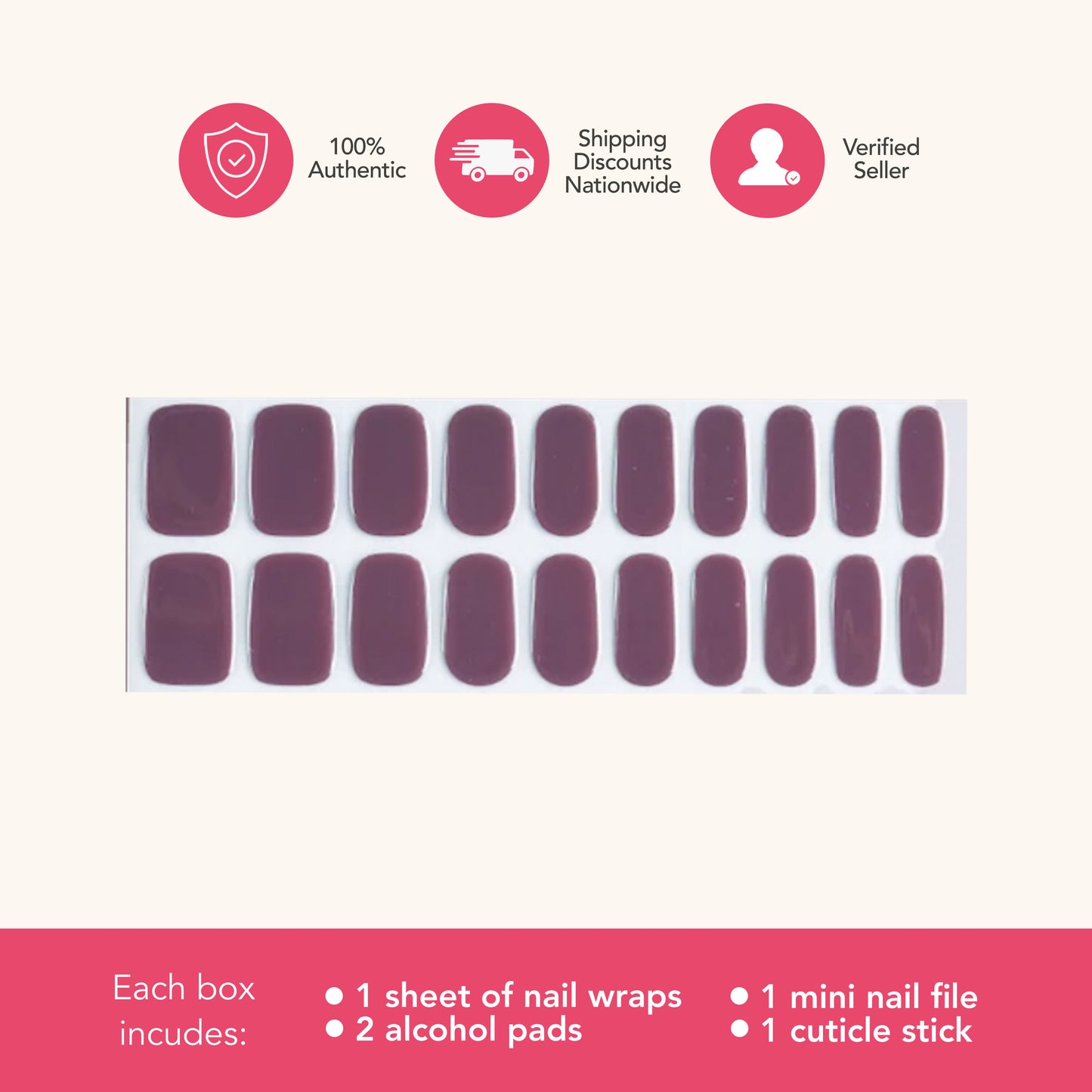Grape (Tipsy Gels Semi-Cured Nail Wraps)