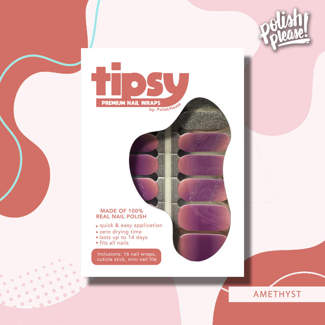 TIPSY NAIL WRAPS by Polish Please - Amethyst