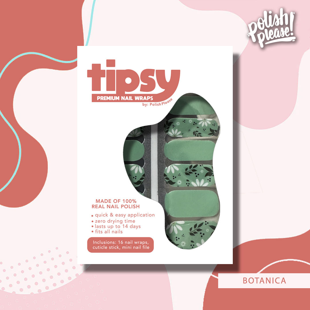 TIPSY NAIL WRAPS by Polish Please - Botanica
