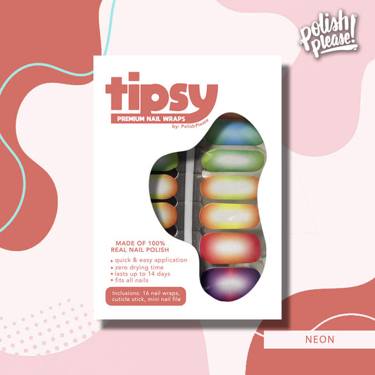 TIPSY NAIL WRAPS by Polish Please - Neon