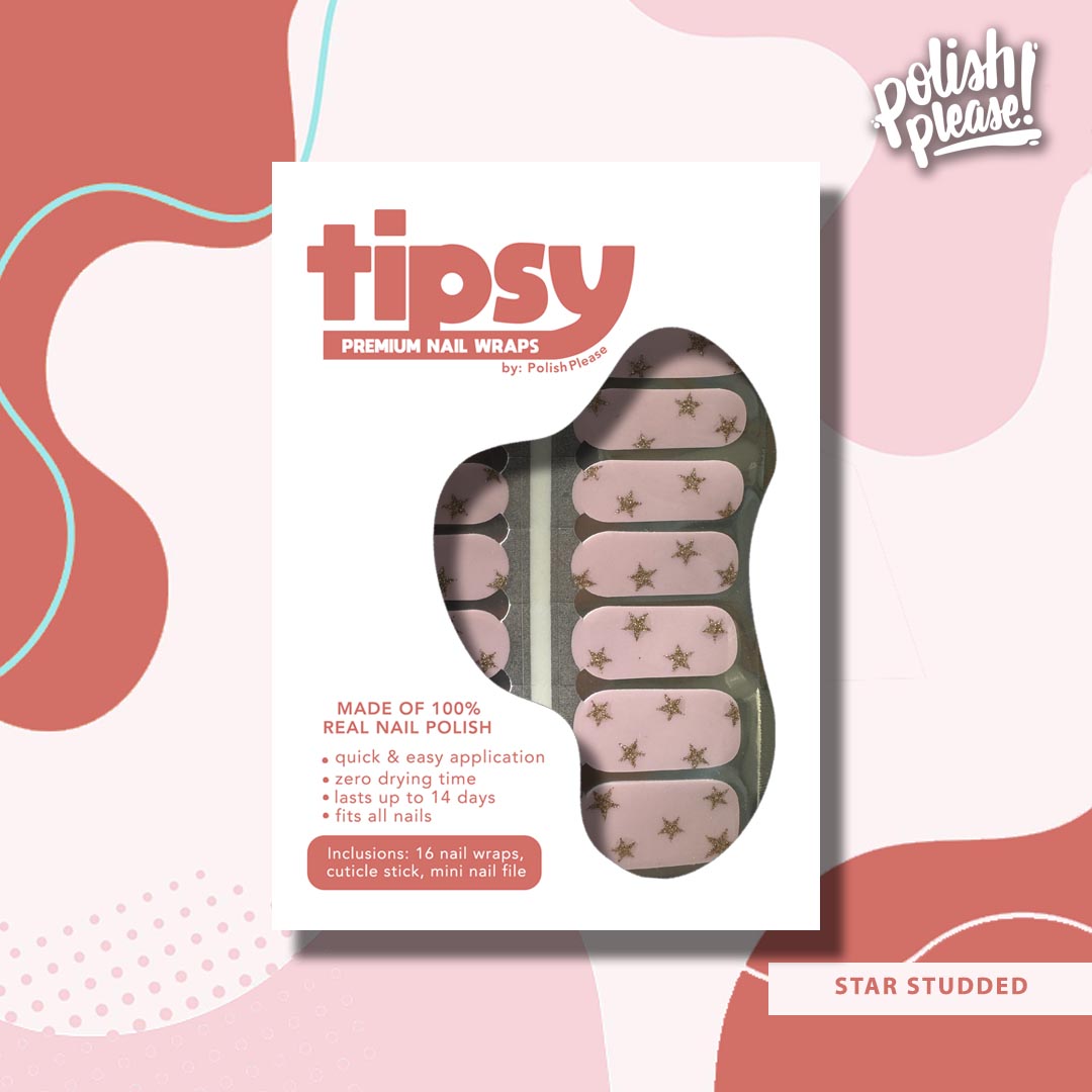 TIPSY NAIL WRAPS by Polish Please - Star Studded