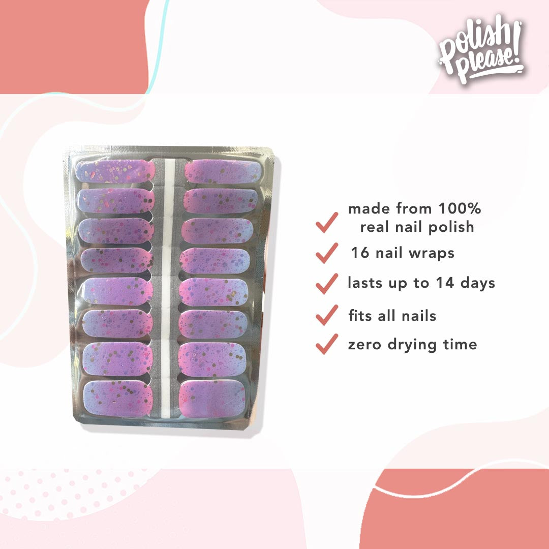 TIPSY NAIL WRAPS by Polish Please - Bubblelicious