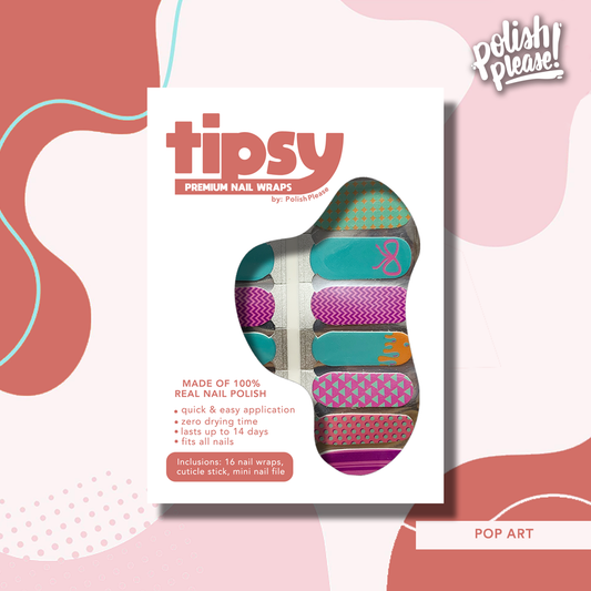 TIPSY NAIL WRAPS by Polish Please - Pop Art