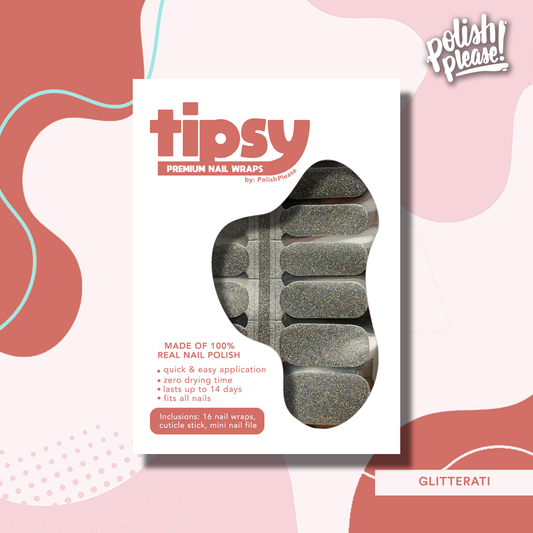 TIPSY NAIL WRAPS by Polish Please - Glitterati