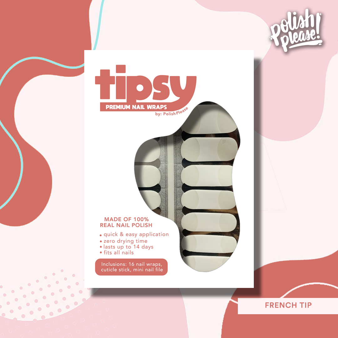 TIPSY NAIL WRAPS by Polish Please - French Tip