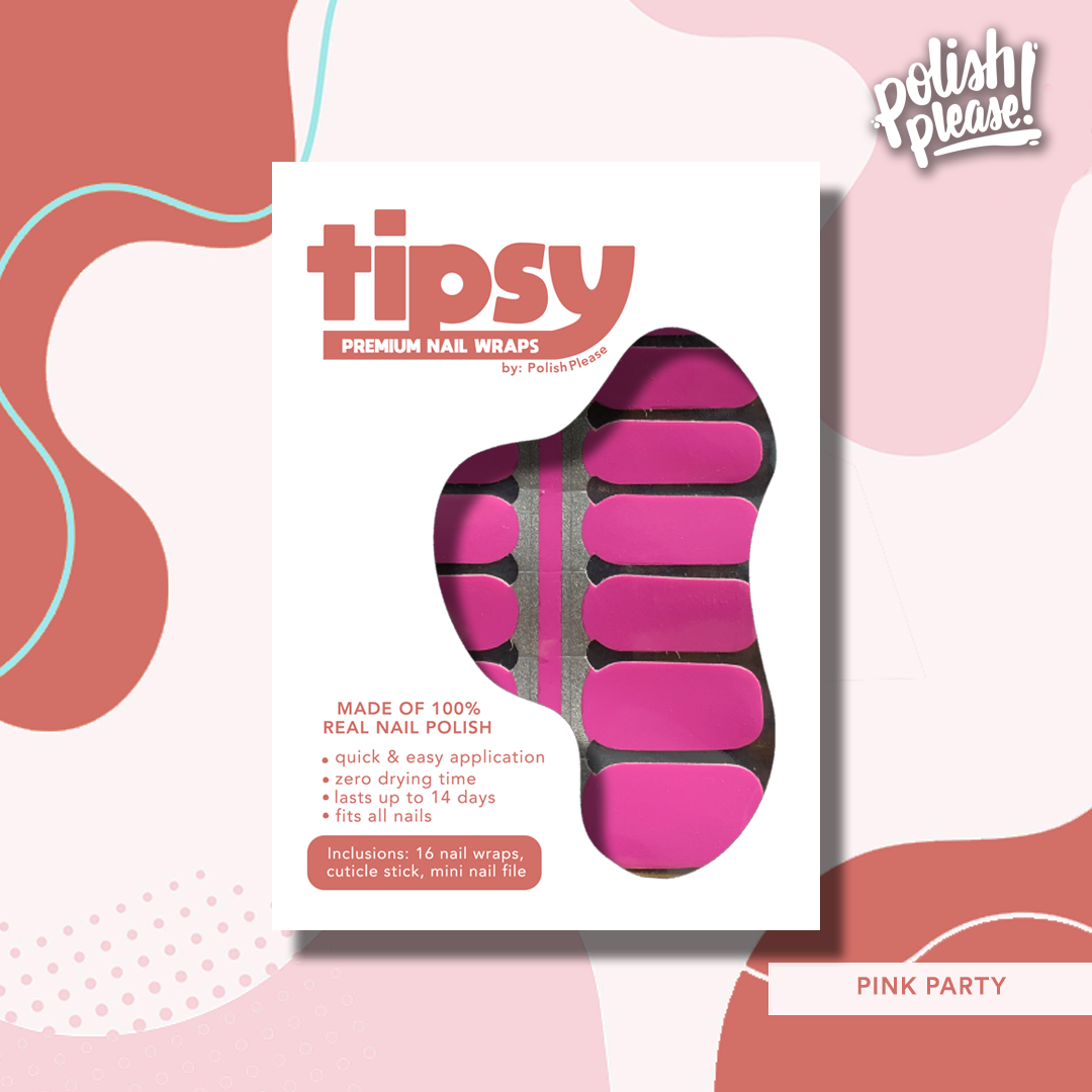 TIPSY NAIL WRAPS by Polish Please - Pink Party