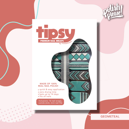 TIPSY NAIL WRAPS by Polish Please - Geometeal