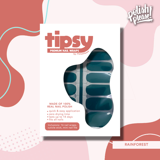 TIPSY NAIL WRAPS by Polish Please - Rainforest