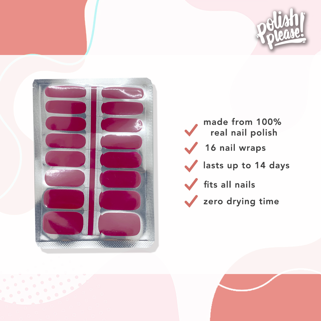 TIPSY NAIL WRAPS by Polish Please - Sangria