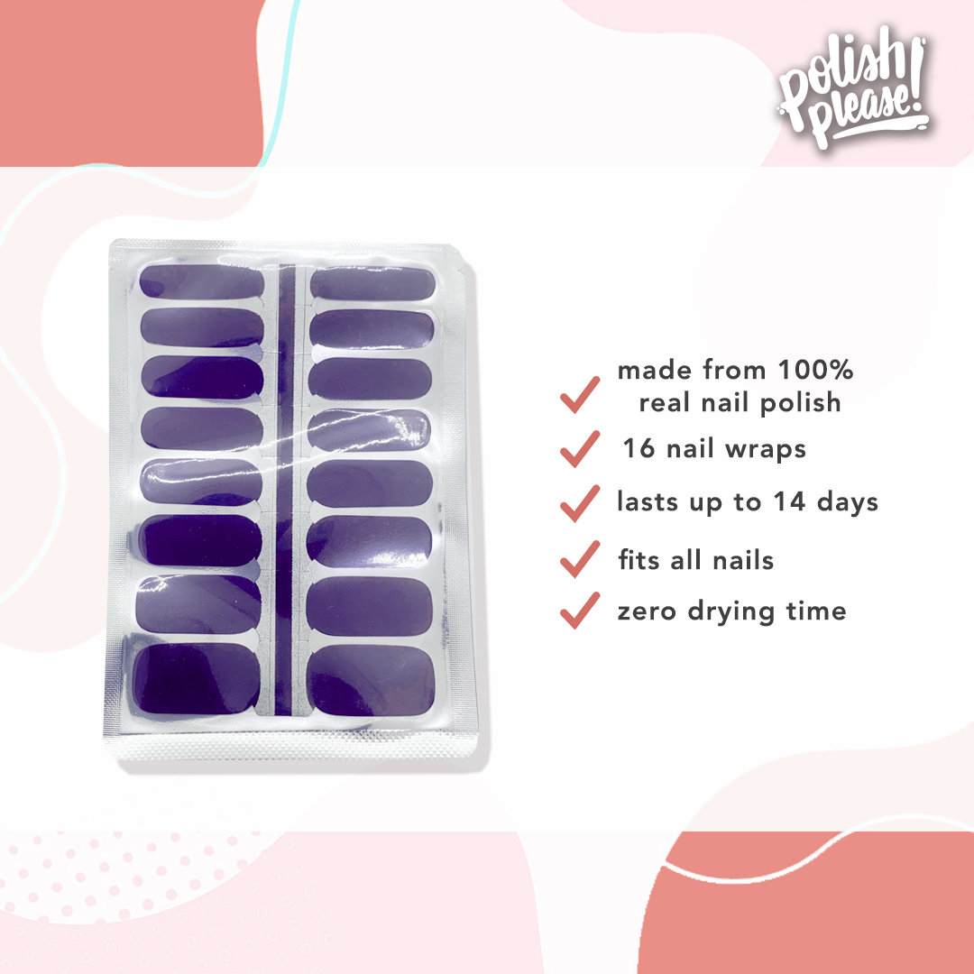 TIPSY NAIL WRAPS by Polish Please - Eggplant