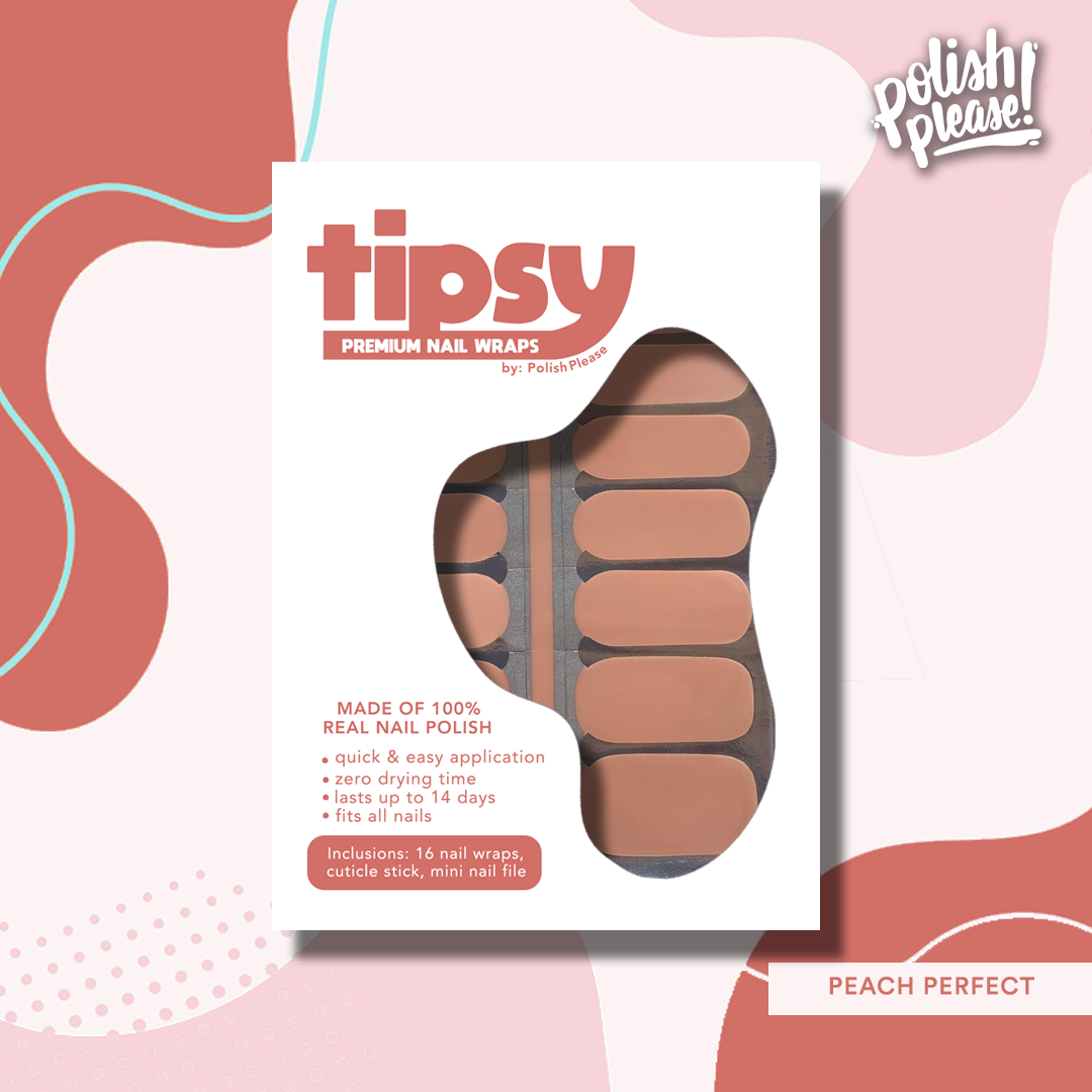 TIPSY NAIL WRAPS by Polish Please - Peach Perfect