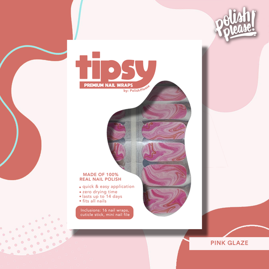 TIPSY NAIL WRAPS by Polish Please - Pink Glaze