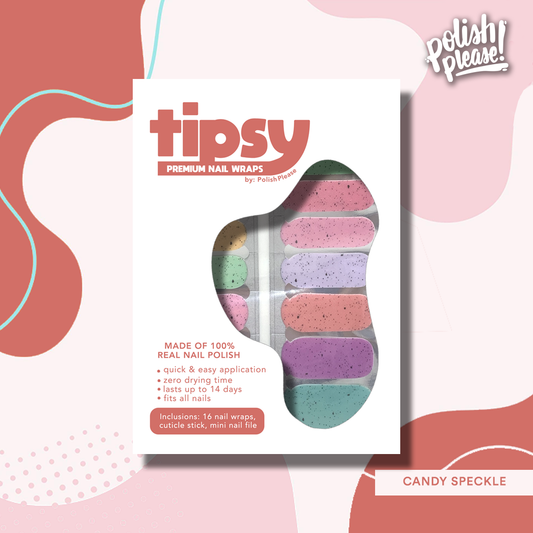 TIPSY NAIL WRAPS by Polish Please - Candy Speckle