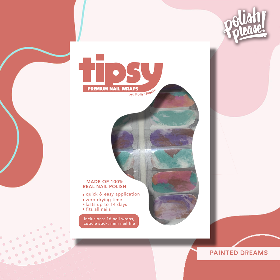 TIPSY NAIL WRAPS by Polish Please - Painted Dreams