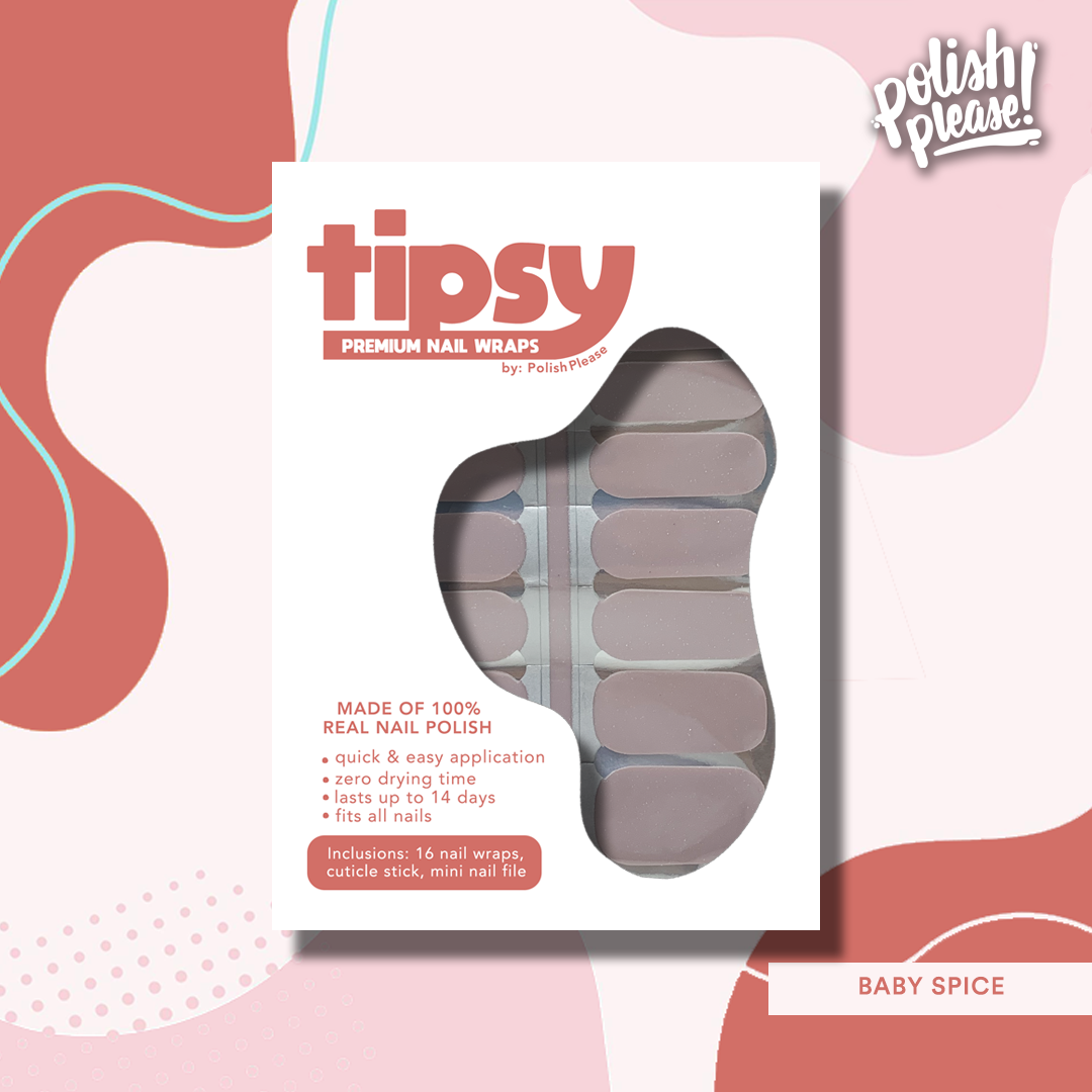 TIPSY NAIL WRAPS by Polish Please - Baby Spice