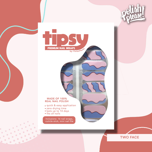 TIPSY NAIL WRAPS by Polish Please - Two Face