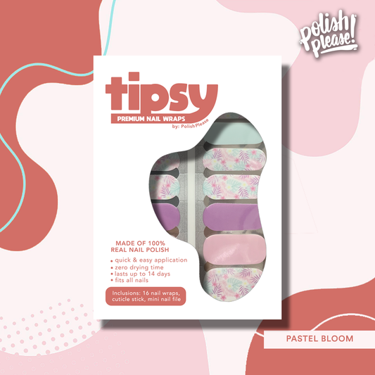 TIPSY NAIL WRAPS by Polish Please - Pastel Bloom