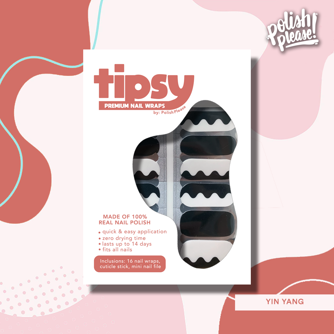 TIPSY NAIL WRAPS by Polish Please - Yin Yang