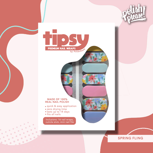 TIPSY NAIL WRAPS by Polish Please - Spring Fling